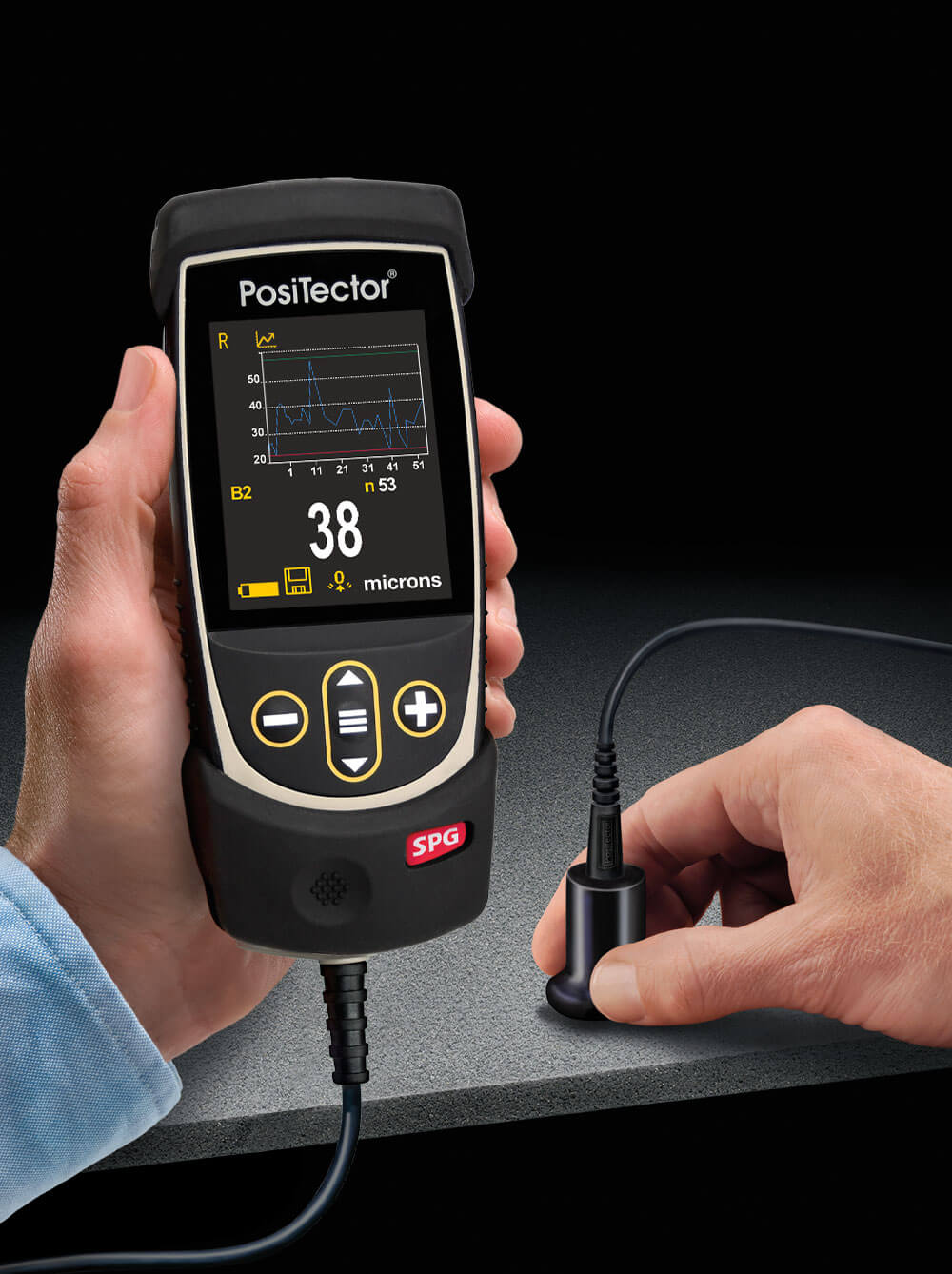 5fce619360c66f2fe37cf734_PosiTector-SPG-TS-1000×1338-Measure-On-Textured-Coating